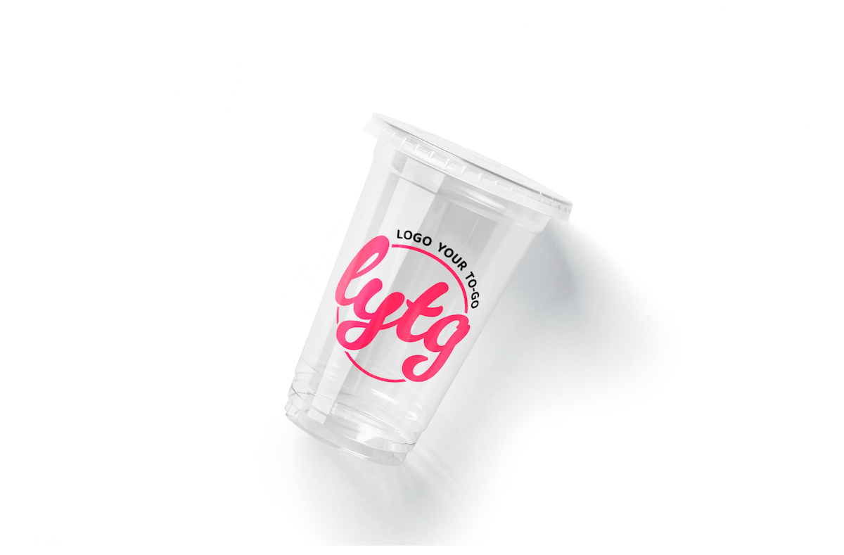 24 oz - Custom Branded Clear Plastic Disposable PET Cups