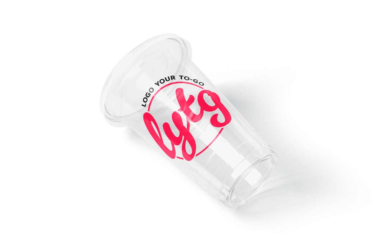 32 oz - Custom Branded Clear Plastic Disposable PET Cups
