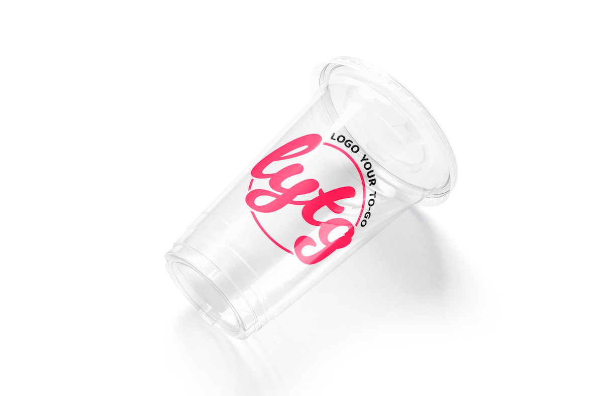 32 oz - Custom Branded Clear Plastic Disposable PET Cups